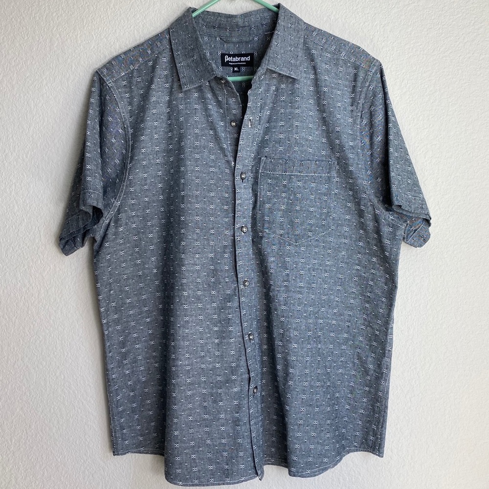 BetaBrand Short Sleeve Button Down Shirt XL